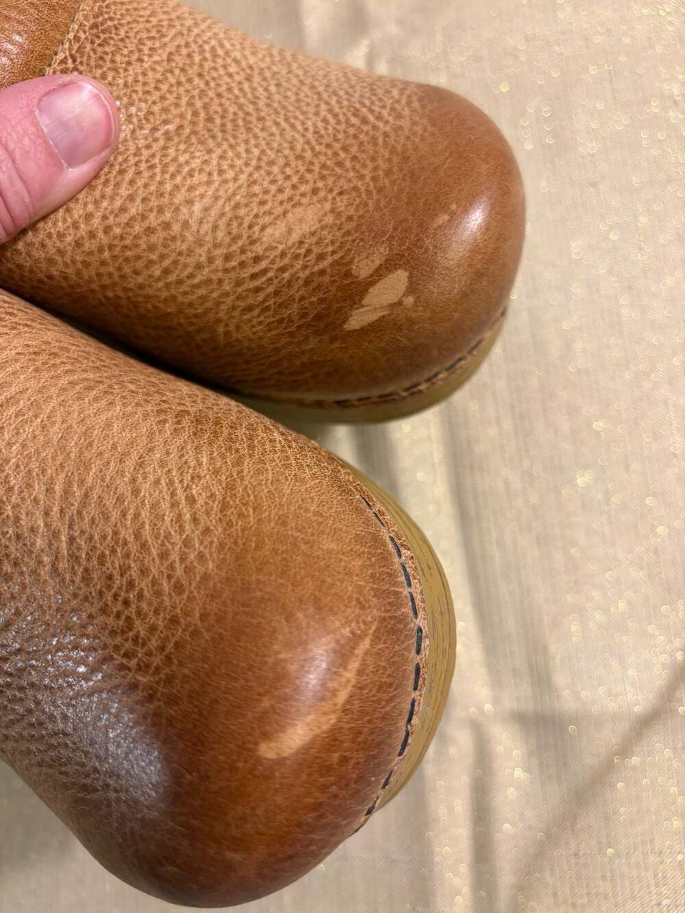 Dansko Professional Clogs in Honey Distressed Leather - Picture 8 of 10